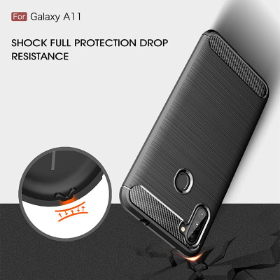 Ốp lưng chống sốc cho Samsung Galaxy A11 hiệu Likgus (chuẩn quân đội, chống va đập, chống vân tay) - Hàng nhập khẩu