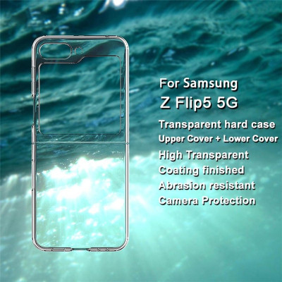 Ốp lưng trong suốt chống sốc cho Samsung Galaxy Z Flip 5 hiệu Likgus Crystal -  đệm khí 4 góc - Hàng nhập khẩu