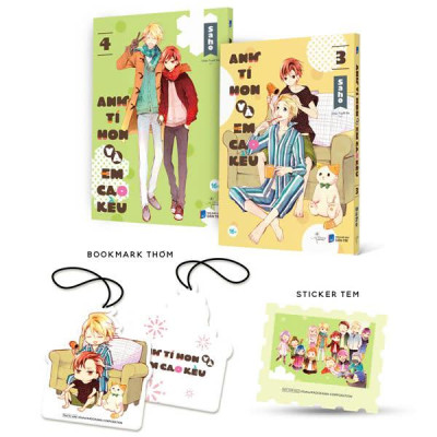 Sách - Bộ Manga - Anh Tí Hon Và Em Cao Kều - Tập 3 + Tập 4 (Bộ 2 Tập) - Bản Đặc Biệt - Tặng Kèm Sticker Tem + Bookmark Thơm