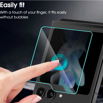 Dán kính cường lực cho Samsung Galaxy Z Flip 6 Full màn hình phụ nano bền, đẹp, chống vân tay tốt hiệu Kuzoom - Hàng chính hãng