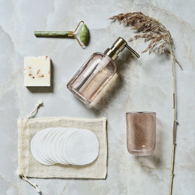 Cây lăn massage mặt | JYSK Vallsta | đá jade | xanh lá/vàng | R1.5xD6xC13cm