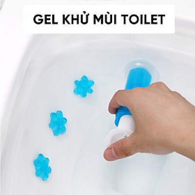 Set 5 ống  Gel thơm khử bồn cầu   hình bông hoa  ,giúp khử mùi , khử trùng , vệ sinh diệt khuẩn  bảo vệ bồn cầu luôn sạch và thơm 