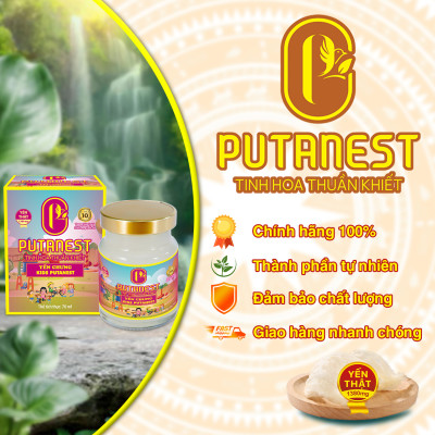 Yến chưng Kids PUTANEST hộp quà tặng cao cấp 12 hũ 70ml tăng đề kháng ăn ngủ ngon bé khỏe mạnh