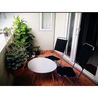 Ghế xếp gấp gọn vải dù, khung inox, Ghế xếp cafe mini lưng thấp tiện lợi cho du lịch dã ngoại, câu cá, bàn trà - Chính hãng MINIIN 