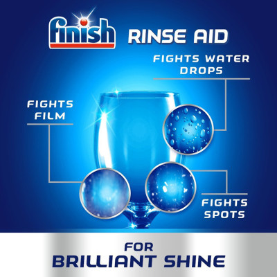 Nước làm bóng và khô chén, đĩa Finish Dishwasher Shine & Dry Lemon 800ml PTT004996 - hương chanh