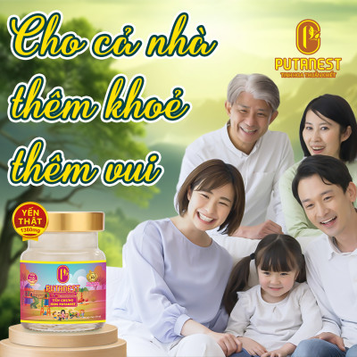 Yến chưng Kids PUTANEST hộp quà tặng cao cấp 12 hũ 70ml tăng đề kháng ăn ngủ ngon bé khỏe mạnh