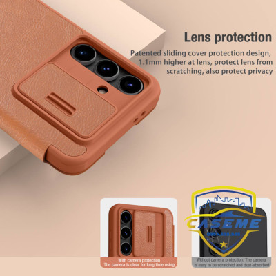 Bao Da Nillkin Qin Pro Dành Cho Galaxy S24 FE Thiết Kế Sang Trọng, Bảo Vệ Toàn Diện - Hàng Chính Hãng