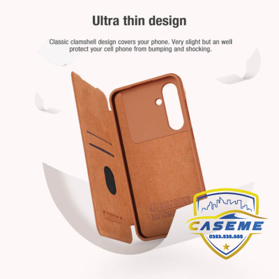 Bao Da Nillkin Qin Pro Dành Cho Galaxy S24 FE Thiết Kế Sang Trọng, Bảo Vệ Toàn Diện - Hàng Chính Hãng
