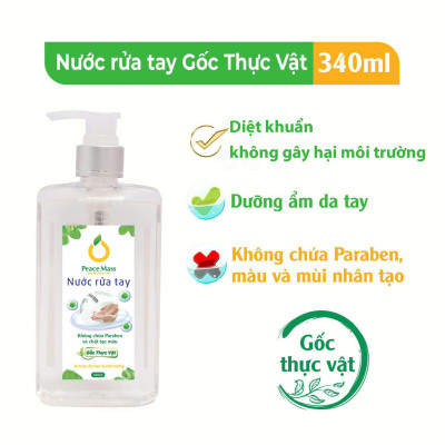Combo Sản Phẩm Gốc Thực Vật NRTC1 Peace Mass Nước Rửa Tay 340ml + Nước Rửa Chén 500ml (Thuộc nhóm Sản phẩm Lành tính / Sinh học)