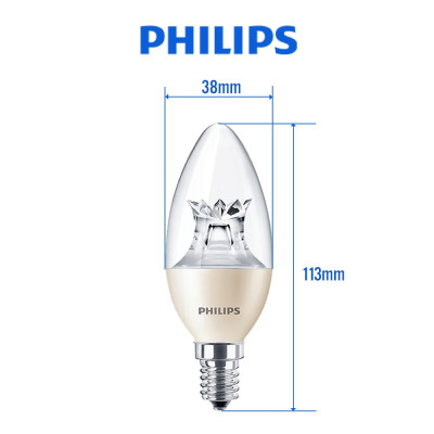 Bóng đèn LED nến PHILIPS MAS LEDcandle DT 4-25W E14 B38 CL