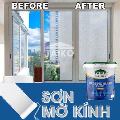 0.5 Kg Keo Sơn Mờ Kính Chống Nhìn Trộm TAIKOMI, Keo Sơn Bóng Mờ Kính Văn Phòng, Mờ Kính Cửa Sổ, Nhà Tắm, Phòng Ngủ