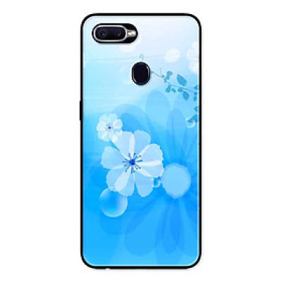 Ốp Lưng in cho Realme 2 Pro Mẫu Bông Hoa Nền Xanh - Hàng Chính Hãng