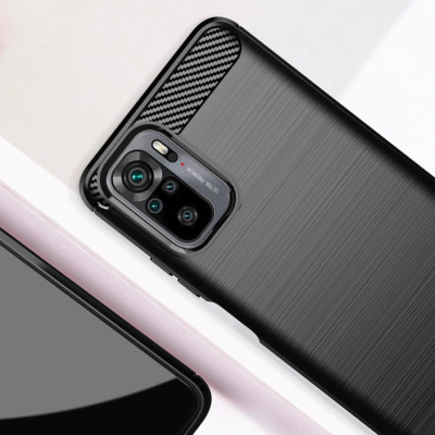 Ốp lưng chống sốc Vân Sợi Carbon cho Xiaomi Redmi Note 10 - Hàng nhập khẩu