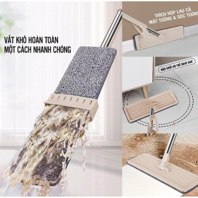 Cây Lau Nhà Tự Vắt Thông Minh, Chổi Lau Nhà Tự Vắt Siêu Sạch Thiết Kế Gọn Nhẹ Hiện Đại Dễ Dàng Sử Dụng