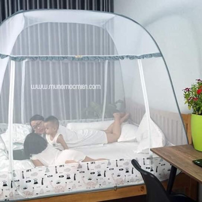 Màn Chụp , Mùng Chụp Cao Cấp Mộc Miên Đỉnh Rộng - Kích Thước 1,8mx2m - 2 cửa ( Hà Nội )