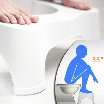 Ghế  Kê Chân Khi Đi Vệ Sinh, Chống Táo Bón Và Các Bệnh Về Đường Tiêu Hóa, Giúp Trẻ Nhỏ Và Người Già Ngồi Vững Hơn Tặng Kèm 1 Cọ Nhà Vệ Sinh 2 Đầu