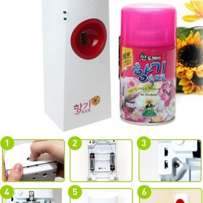 Bộ máy xịt phòng tự động + kèm chai xịt phòng cao cấp Sandokkaebi Hàn Quốc 300ml
