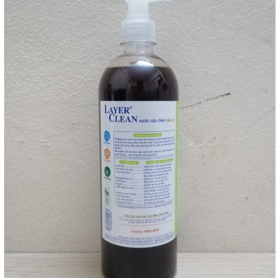 ComBo 2 Chai Nước Rửa Chén Hữu Cơ Layer Clean - Hương Qủa Hồng, Thể Tích: 800ml