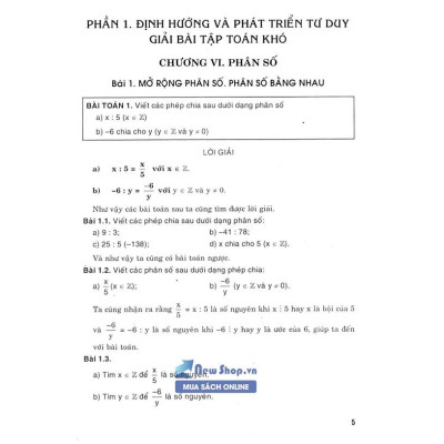 Định hướng và phát triển tư duy giải bài tập toán khó lớp 6 Tập 2 ( dùng chung cho bộ sách giáo khoa hiện hành)HA