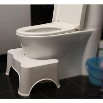 Ghế  Kê Chân Khi Đi Vệ Sinh, Chống Táo Bón Và Các Bệnh Về Đường Tiêu Hóa, Giúp Trẻ Nhỏ Và Người Già Ngồi Vững Hơn Tặng Kèm 1 Cọ Nhà Vệ Sinh 2 Đầu