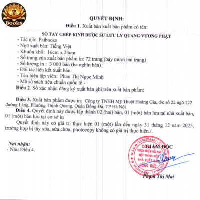 COMBO 3 Sách Chép Kinh - Kinh Địa Tạng, Chú Đại Bi, Dược Sư - PAI BOOKS.