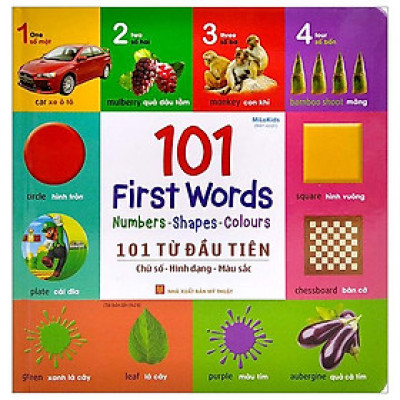 101 Từ Đầu Tiên: Chữ Số-Hình Dạng-Màu Sắc - 101 First Words: Numbers-Shapes-Colours (2022)