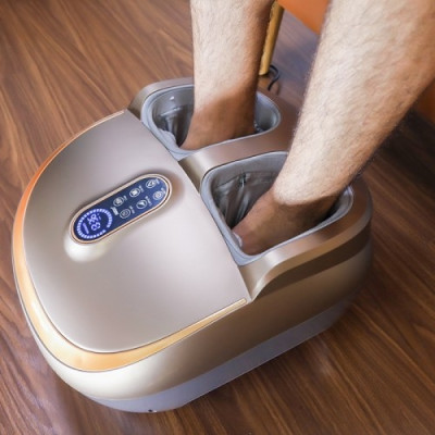 Máy Massage Chân Nén Ép Trị Liệu Suy Giãn Tĩnh Mạch Nikio NK-187 - Máy Mát Xa Dây Ấn Lòng Bàn Chân, Mu Bàn Chân, Ngón Chân, Bắp Chân - Công Nghệ Tiên Tiến: Con Lăn, Túi Khí Và Nhiệt Sưởi - Nhiều Chế Độ Matxa, Có Remote Điều Khiển