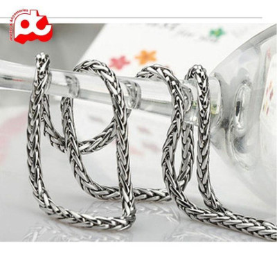 Dây chuyền nam đẹp titan rẻ titan thép không gỉ kiểu bông dừa trangsucpt kích cỡ 5mm trắng PTDCNA172