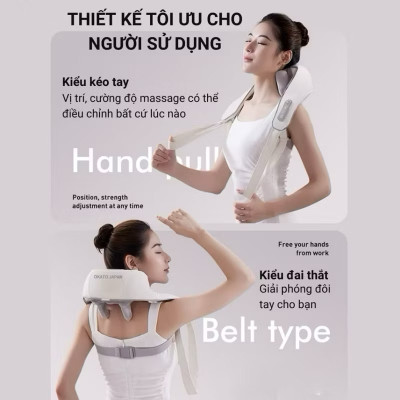 ￼Máy massage cổ vai gáy J88 với 6 đầu massage, mát xa cơ học chườm ấm giúp giảm đau Thiên Phúc Tâm