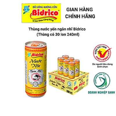 Nước Yến Ngân Nhĩ Bidrico ( Thùng 30 lon 240ml )