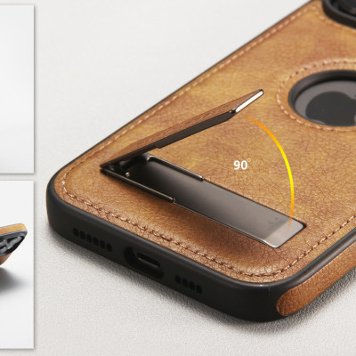 Ốp lưng da có chống đứng dành cho iPhone 15 / 15 Plus / 15 Pro / 15 Pro Max - Hàng chính hãng