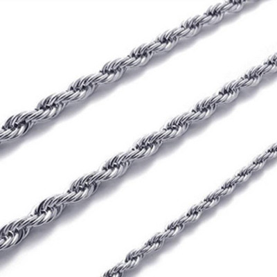 Dây chuyền nam titan dạng xoắn cao cấp đẹp sang trọng thép không gỉ buộc tàu trangsucpt PTDCNA08
