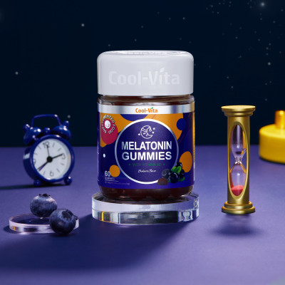 Combo 2 Hộp Kẹo Dẻo Melatonin Hỗ Trợ Giấc Ngủ Ngon Sleep Well Gummies & Hỗ Trợ Giảm Căng Thẳng Vị Việt Quất Kết Hợp Vitamin B6 Coolvita – (60 viên x 3g)/hộp