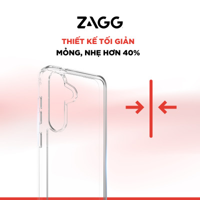 Ốp lưng bảo vệ ZAGG Crystal Palace Lite cho Samsung S25 Ultra chống ố vàng, va đập và trầy xước_ Hàng Chính Hãng