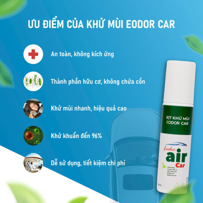 Xịt khử mùi Ô tô cao cấp EODOR CAR 150ml, Công nghệ vi bọc phân tử