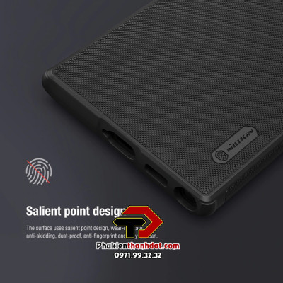 Ốp lưng chống sốc cho SamSung Galaxy S24 Ultra chính hãng Nillkin dạng sần chống bám vân tay, viền mềm - Hàng chính hãng
