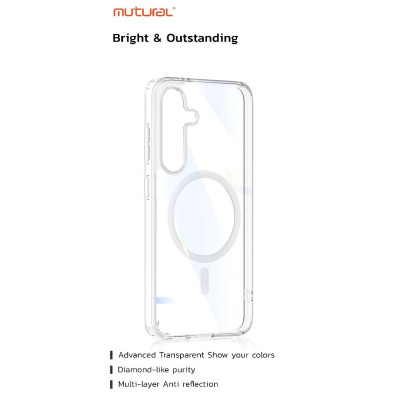 Ốp Lưng Trong Suốt cho Samsung Galaxu S25 Ultra hiệu Mutural Ice Trong Suốt Viền Chống Sốc Hỗ Trợ Sạc Không Dây Magnetic - Hàng chính hãng