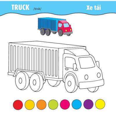 Sách - Tô Màu Phát Triển IQ EQ CQ - Ô Tô - Tàu Thuyền - Máy Bay - Song Ngữ Anh Việt - Tập 4 - Việt Thư