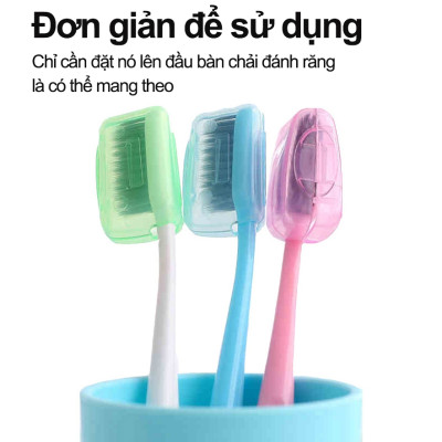 Nắp Nhựa Bọc Đầu Bàn Chải Đánh Răng Tránh Bụi Bẩn Côn Trùng, Gián Có Lỗ Thông Khí, Nút Đậy Bịt Bảo Vệ Đầu Bàn Chải Tiện Lợi Khi Đi Du Lịch