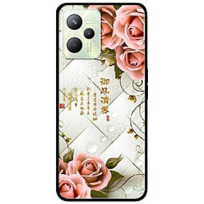 Ốp lưng dành cho Realme C35 - Realme Narzo 50A Prime mẫu Hoa Hồng Nền Sọc