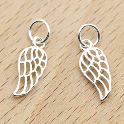 Combo 4 cái charm bạc hình cánh thiên thần treo - Ngọc Quý Gemstones