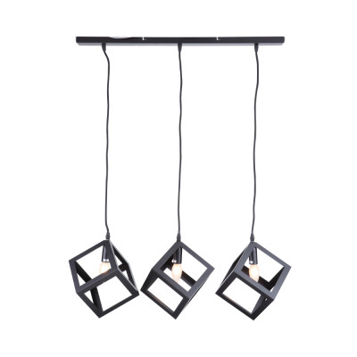 Combo 3 đèn thả trần trang trí TRIOZA chao đèn khối vuông và dây treo bằng kim loại | Index Living Mall -  Phân phối độc quyền tại Việt Nam