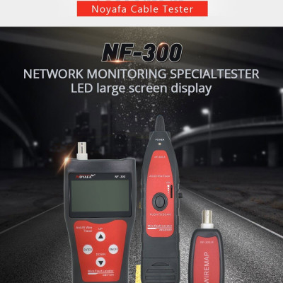 Quà Tặng Kèm - Máy test cáp mạng, cáp đồng trục, USB và điện thoại NOYAFA NF-300. Máy Dò Dây Âm Tường Noyafa NF300 - Hàng Chính Hãng. NF-300 BNC USB RJ11 Telephone RJ45 LAN Network Cable Tester Wire Tracker Anti-Interference Tone Tracer