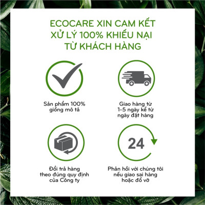 Nước rửa chén hữu cơ Bồ hòn Ecocare tinh dầu Vỏ Cam 2000ml
