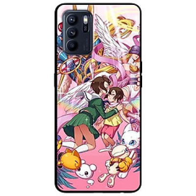 Ốp lưng dành cho Oppo Reno 6 - Reno 6 Z mẫu Anime Hai Cô Gái Và Pet