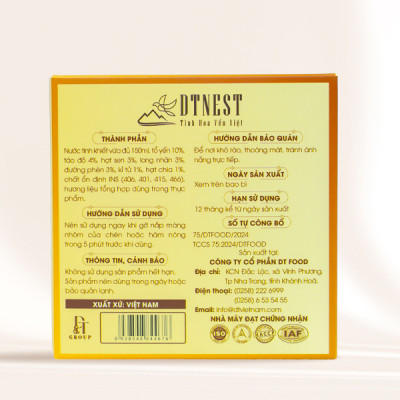 Chè Yến Ngũ Vị DT NEST - Thơm Ngon, Bổ Dưỡng, Tiện Lợi