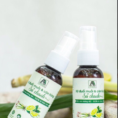 Xịt đuổi muỗi và côn trùng thảo mộc An An (50ml), Tinh chất Quế, Bạc Hà, Sả Chanh , 100% thiên nhiên. An toàn với trẻ sơ sinh và trẻ nhỏ
