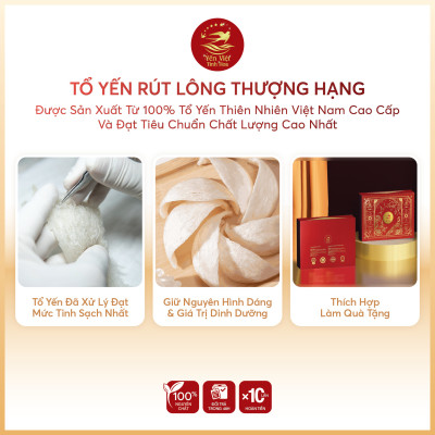 Tổ yến Tinh chế thượng hạng 50 gram Yến Việt Tinh Hoa - Hàng chính hãng