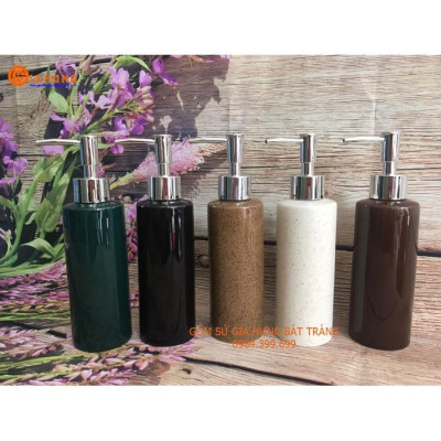 Bình xịt đựng sữa tắm bằng gốm sứ Bát Tràng