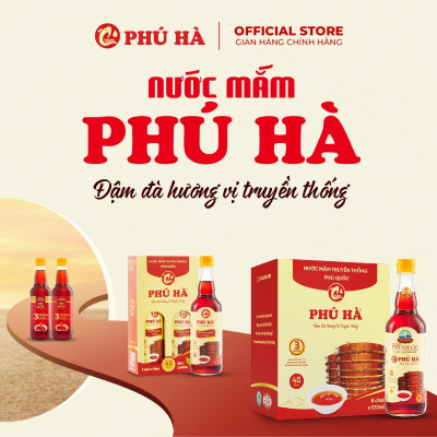 Nước mắm Phú Quốc Chỉ Dẫn Địa Lý Phú Hà 43 độ đạm - 1 Chai 1 lít